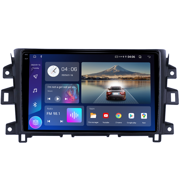 Navigatie dedicata Nissan Navara 2014-2016, 4GB RAM 64GB ROM, Procesor Qualcomm Octacore, Android 14, Rezolutie 2K, Display QLED 9", DSP, Carplay&Android Auto, SIM [2]