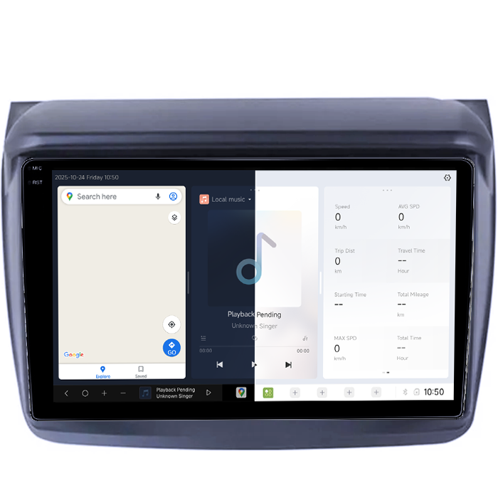 Navigatie dedicata Mitsubishi L200 2008-2016, DUDU3, 4GB RAM 64GB ROM, Octacore, Platforma 8581, Android, Display QLED 10", DSP, Carplay&AndroidAuto [2]