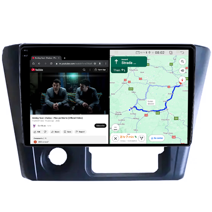 Navigatie dedicata Mitsubishi Lancer 2006, 12GB RAM 256GB ROM, Android 14, Rezolutie 2K, Display QLED, 9", DSP, Carplay, Android Auto, Internet, Youtube, Waze, Wi Fi, USB [4]