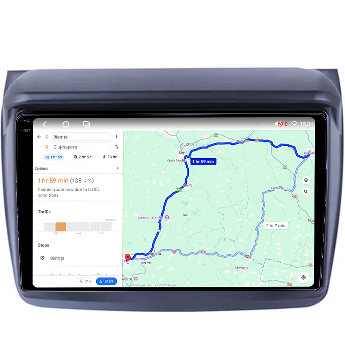 Navigatie dedicata Mitsubishi L200 2008-2016, 4GB RAM 64GB ROM, Octacore, Android 14, Display QLED 1K 9", Carplay&Android Auto, SIM 4G, Ventilator Activ [4]