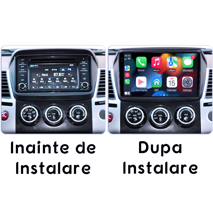 Navigatie dedicata Mitsubishi L200 2008-2016, 4GB RAM 64GB ROM, Procesor Qualcomm Octacore, Android 14, Rezolutie 2K, Display QLED 9", DSP, Carplay&Android Auto, SIM 4G [6]
