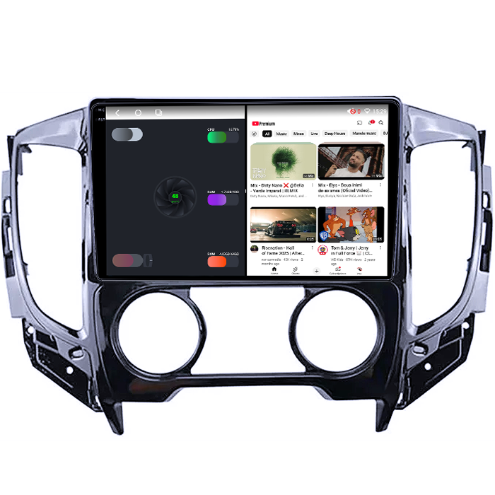 Navigatie dedicata Mitsubishi L200 2015-2019, 4GB RAM 64GB ROM, Octacore, Android 14, Display QLED 1K 9", Carplay&Android Auto, SIM 4G, Ventilator Activ [3]
