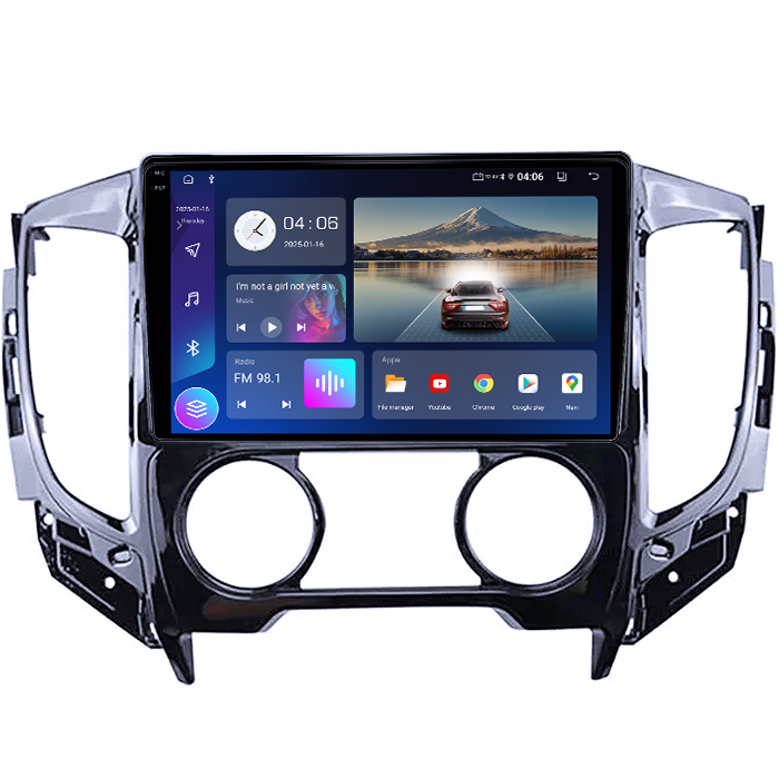Navigatie dedicata Mitsubishi L200 2015-2019, 4GB RAM 64GB ROM, Quad Core, Display 9" QLED 1K, Carplay, Android 14, Bluetooth, Magazin Play, Suport Camere AHD [2]
