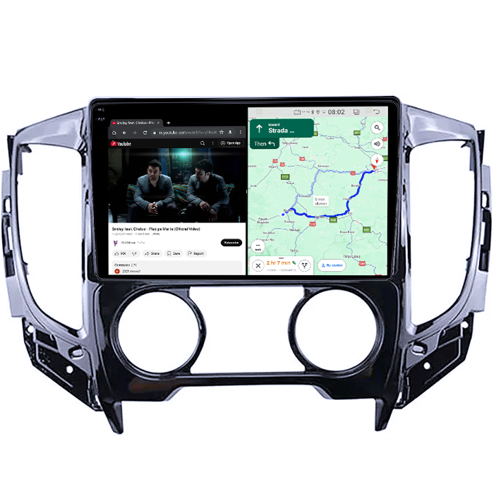 Navigatie dedicata Mitsubishi L200 2015-2019, 4GB RAM 64GB ROM, Quad Core, Display 9" QLED 1K, Carplay, Android 14, Bluetooth, Magazin Play, Suport Camere AHD [4]