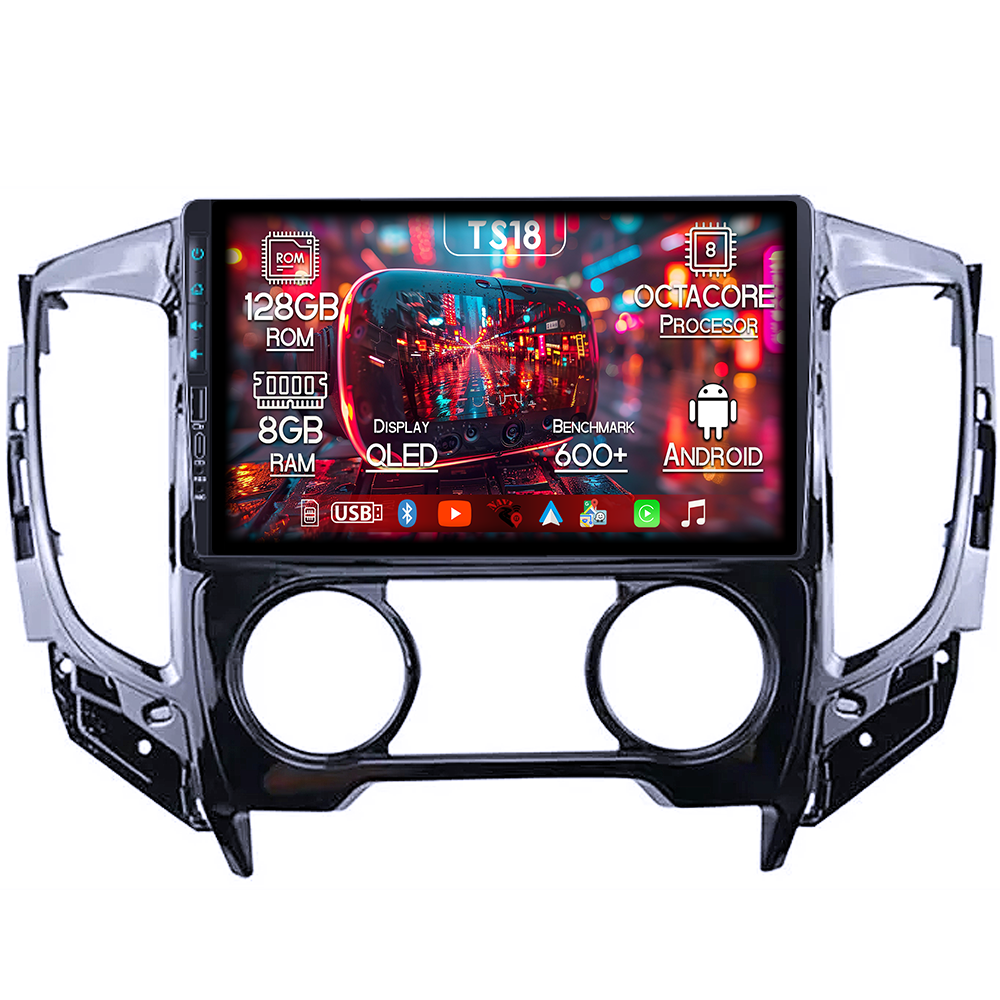 Navigatie dedicata Mitsubishi L200 2015-2019, USB&Butoane fizice frontale, Platforma TS18, 9 Inch, 8GB RAM 128GB ROM, Octacore, Android 14, Android Auto&Carplay [1]