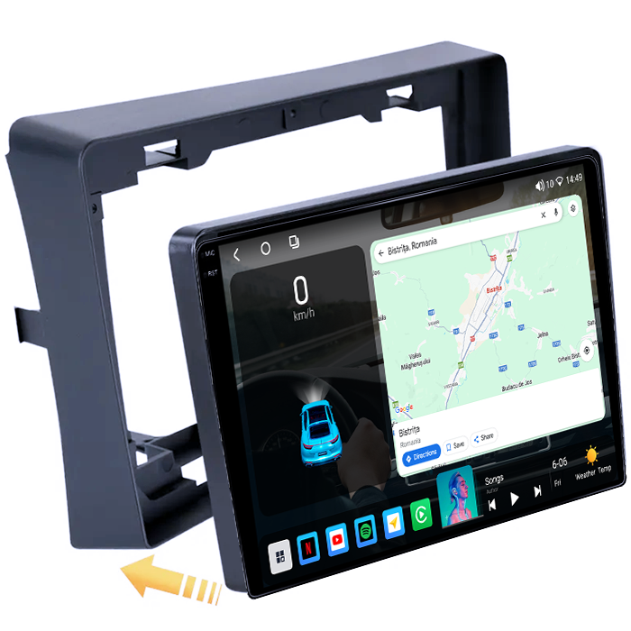 Navigatie dedicata Mitsubishi L200 2018-2020, 4GB RAM 64GB ROM, Octacore, Android 14, Display QLED 1K 9", Carplay&Android Auto, SIM 4G, Ventilator Activ [2]