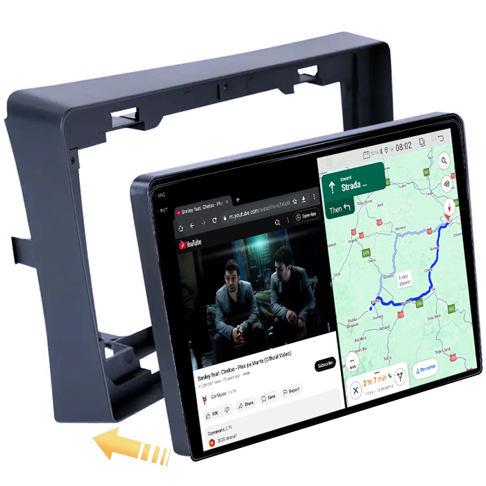 Navigatie dedicata Mitsubishi L200 2018-2020, 4GB RAM 64GB ROM, Quad Core, Display 9" QLED 1K, Carplay, Android 14, Bluetooth, Magazin Play, Suport Camere AHD [6]