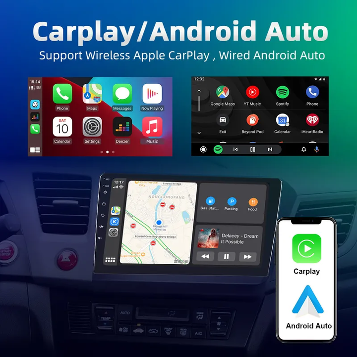 Navigatie dedicata Mitsubishi Lancer 2001-2007, 8GB RAM 128GB ROM, Octacore, Platforma 7862,Android 13, Display QLED 9”, Suporta camera 360º, DSP, Carplay&Android Auto, SIM 4G, Ventilator Activ [2]