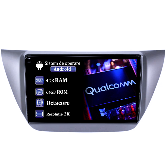 Navigatie dedicata Mitsubishi Lancer 2006-2010, 4GB RAM 64GB ROM, Procesor Qualcomm Octacore, Android 14, Rezolutie 2K, Display QLED 9", DSP, Carplay&Android Auto, SIM 4G [1]