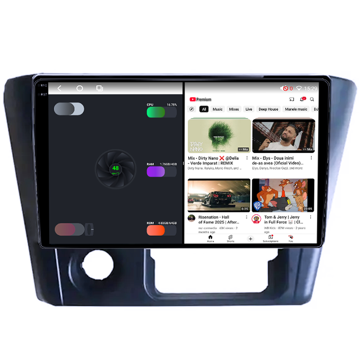 Navigatie dedicata Mitsubishi Lancer 2006, 4GB RAM 64GB ROM, Octacore, Android 14, Display QLED 1K 9", Carplay&Android Auto, SIM 4G, Ventilator Activ [3]