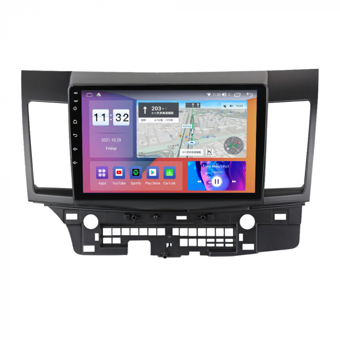 Navigatie dedicata Mitsubishi Lancer 2007-2012, 4 GB RAM 32 ROM, Android 13, Display QLED, 10", DSP, Carplay, Android Auto, Internet, Youtube , Waze , WI-FI , USB , Bluetooth [2]