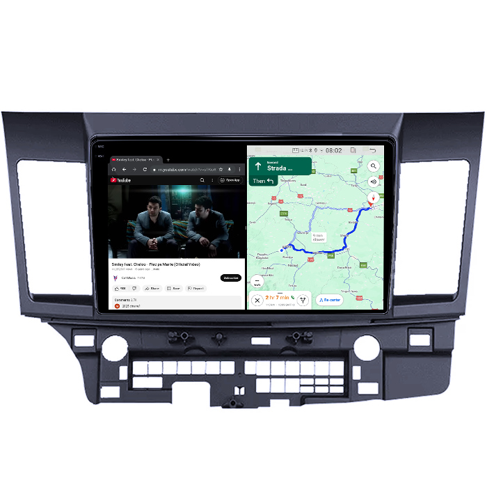 Navigatie dedicata Mitsubishi Lancer 2007-2012, 4GB RAM 64GB ROM, Quad Core, Display 9" QLED 1K, Carplay, Android 14, Bluetooth, Magazin Play, Suport Camere AHD [4]