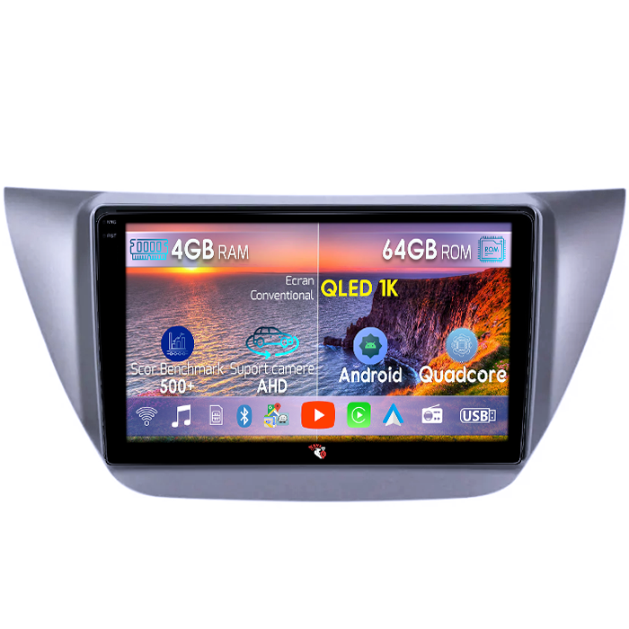 Navigatie dedicata Mitsubishi Lancer IX 2006-2010, 4GB RAM 64GB ROM, Octacore, Android 14, Display QLED 1K 9", Carplay&Android Auto, SIM 4G, Ventilator Activ [1]