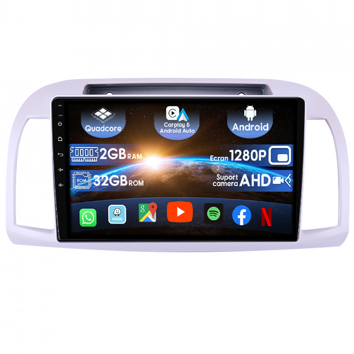 (Resigilata) Navigatie dedicata Nissan Micra 2002-2020, 2GB RAM 32GB ROM, Quad Core, Display 9" IPS Full HD, Carplay&Android Auto, Android 14, Suport camere AHD [1]
