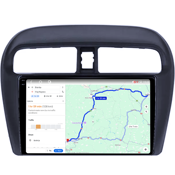 Navigatie dedicata Mitsubishi Mirage Attrage 2012-2018, 4GB RAM 64GB ROM, Octacore, Android 14, Display QLED 1K 9", Carplay&Android Auto, SIM 4G, Ventilator Activ [4]