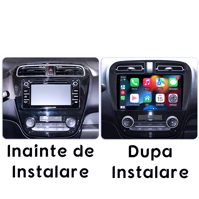 Navigatie dedicata Mitsubishi Mirage Attrage 2012-2018, 4GB RAM 64GB ROM, Procesor Qualcomm Octacore, Android 14, Rezolutie 2K, Display QLED 9", DSP, Carplay&Android Auto, SIM 4G [7]