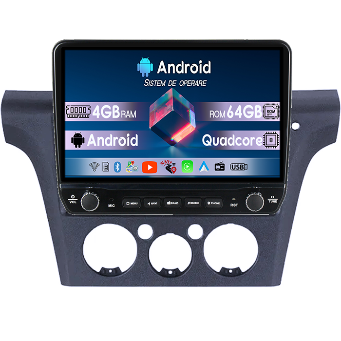 Navigatie dedicata Mitsubishi Outlander 2001-2005 Tesla cu butoane rotative model 2024, 4GB RAM 64GB ROM, Procesor Quadcore, Android 14, Display QLED 10", DSP, Carplay&Android Auto [1]
