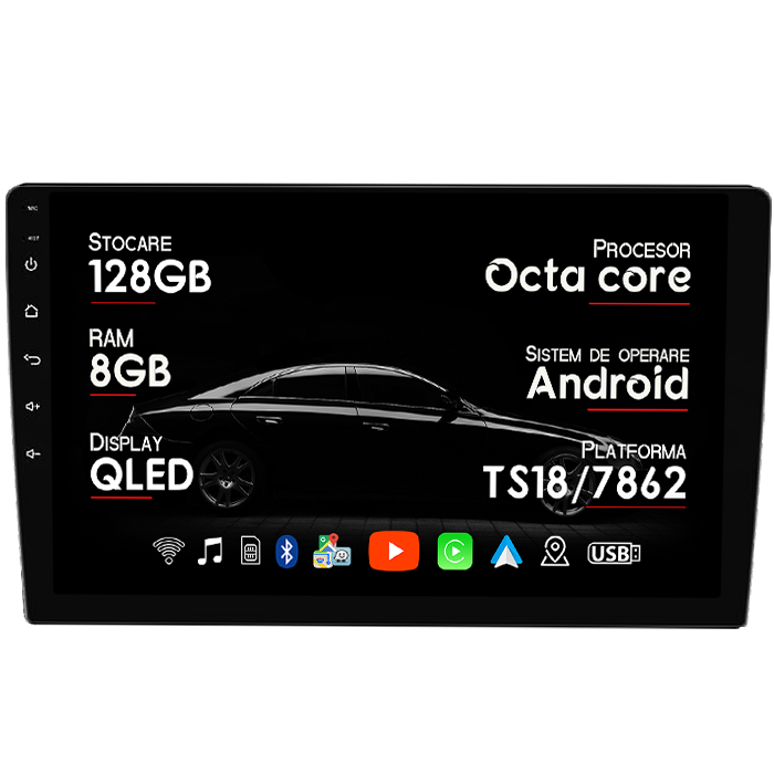 Navigatie dedicata Nissan Murano 2002-2006, 8GB RAM 128GB ROM, Octacore, Platforma TS18, Android 14, Display QLED 9”, Suporta camera 360º, DSP, Carplay&Android Auto, SIM 4G, Ventilator Activ [1]