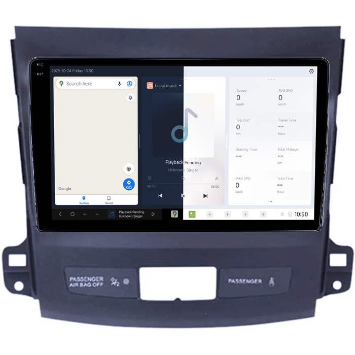 Navigatie dedicata Mitsubishi Outlander 2005-2011, DUDU3, 4GB RAM 64GB ROM, Octacore, Platforma 8581, Android, Display QLED 9", DSP, Carplay&AndroidAuto [2]