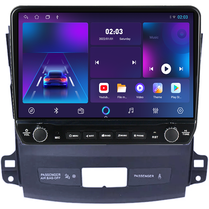 Navigatie dedicata Mitsubishi Outlander 2005-2011 Tesla cu butoane rotative model 2024, 4GB RAM 64GB ROM, Procesor Quadcore, Android 14, Display QLED 10", DSP, Carplay&Android Auto [5]