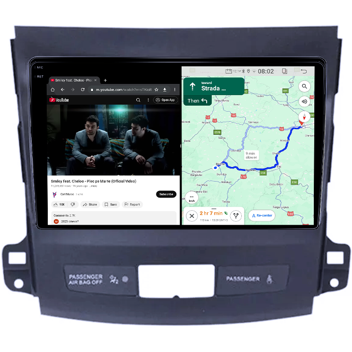 Navigatie dedicata Mitsubishi Outlander 2006-2014, 4GB RAM 64GB ROM, Quad Core, Display 9" QLED 1K, Carplay, Android 14, Bluetooth, Magazin Play, Suport Camere AHD [4]