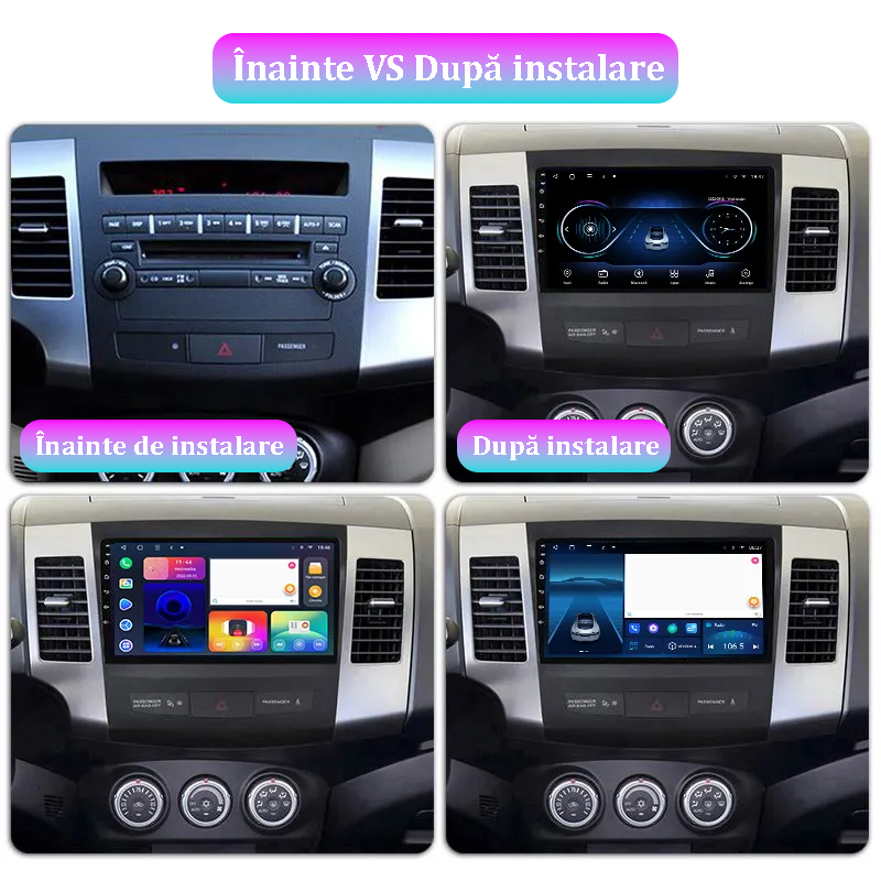 Navigatie dedicata Mitsubishi Outlander ( 2006 - 2014 ), 8GB RAM 128GB ROM, Octacore, Platforma TS18, Android 13, Display QLED 9”, Suporta camera 360º, DSP, Carplay&Android Auto, SIM 4G, Ventilator Ac [4]
