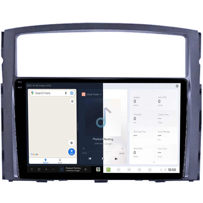 Navigatie dedicata Mitsubishi Pajero 2006-2014, DUDU3, 4GB RAM 64GB ROM, Octacore, Platforma 8581, Android, Display QLED 9", DSP, Carplay&AndroidAuto [2]