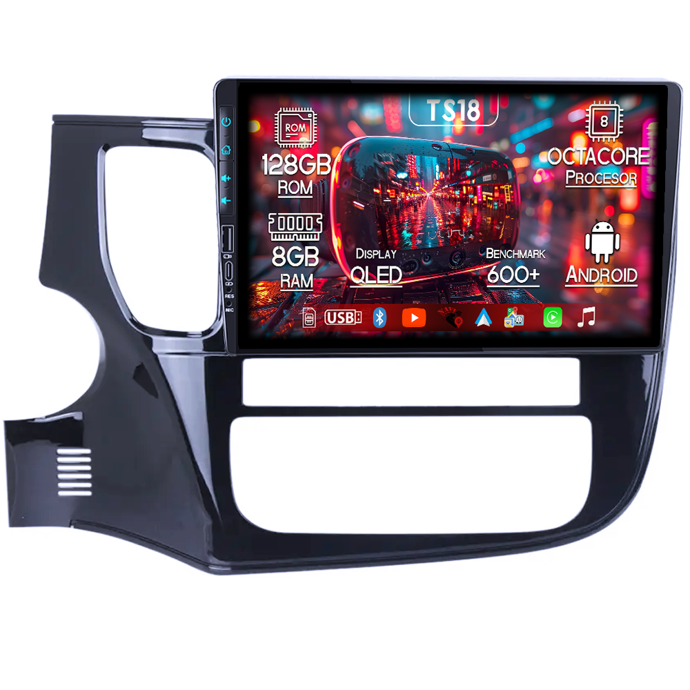 Navigatie dedicata Mitsubishi Outlander 2012-2018, USB&Butoane fizice frontale, Platforma TS18, 10 Inch, 8GB RAM 128GB ROM, Octacore, Android 14, Android Auto&Carplay [1]