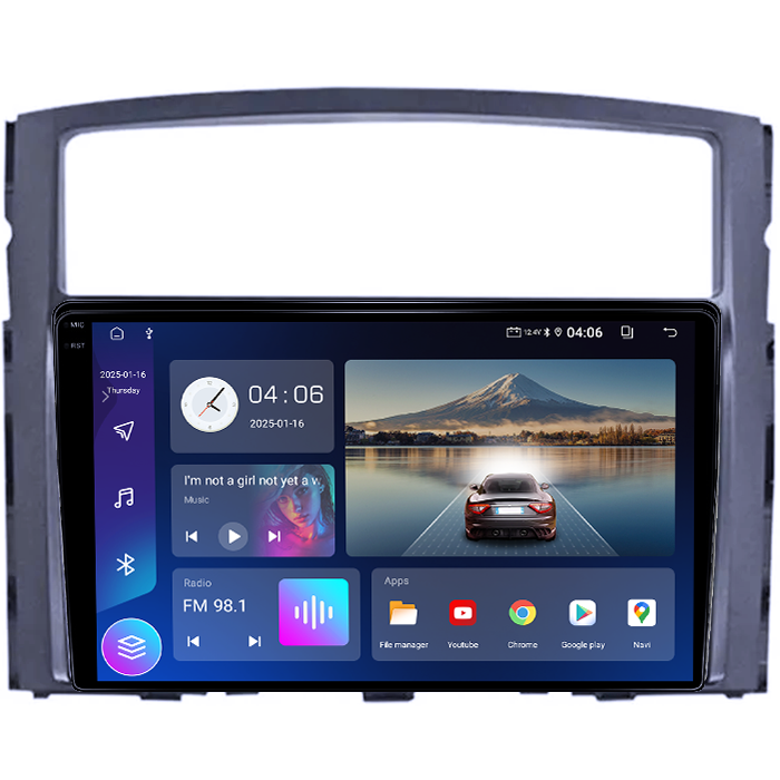 Navigatie dedicata Mitsubishi Pajero 2006-2012, 4GB RAM 64GB ROM, Quadcore, Android 14, Display QLED 1K, 9", DSP, Carplay&Android Auto, , Suport Camere AHD [4]