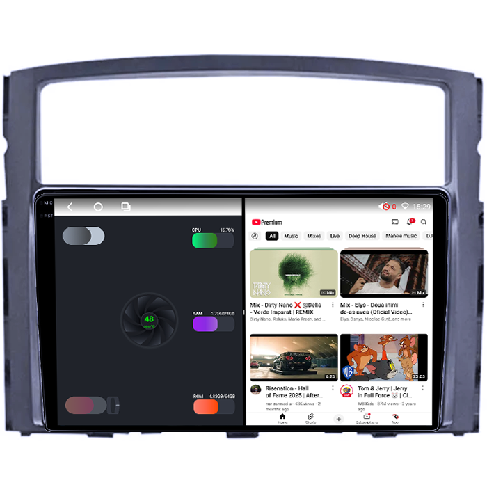 Navigatie dedicata Mitsubishi Pajero 2006-2014, 4GB RAM 64GB ROM, Octacore, Android 14, Display QLED 1K 9", Carplay&Android Auto, SIM 4G, Ventilator Activ [3]