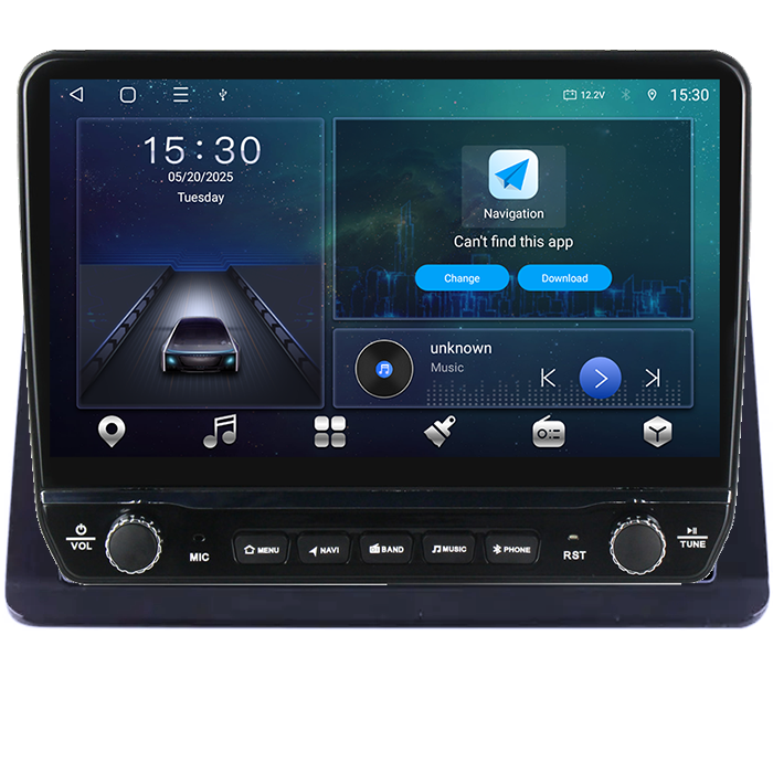 Navigatie dedicata Mitsubishi Pajero Montero V31 Cheetah Tesla cu butoane rotative model 2024, 4GB RAM 64GB ROM, Procesor Quadcore, Android 14, Display QLED 10", DSP, Carplay&Android Auto [6]
