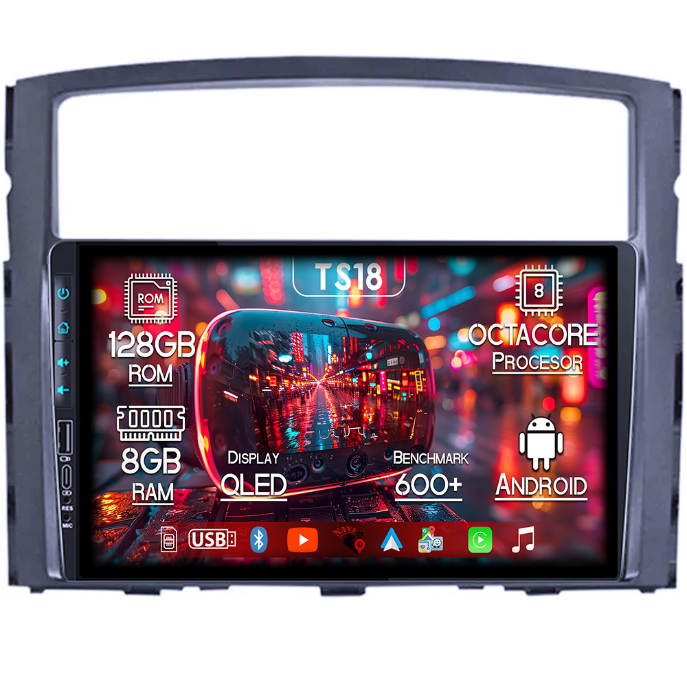 Navigatie dedicata Mitsubishi Pajero 2006-2014, USB&Butoane fizice frontale, Platforma TS18, 9 Inch, 8GB RAM 128GB ROM, Octacore, Android 14, Android Auto&Carplay [1]