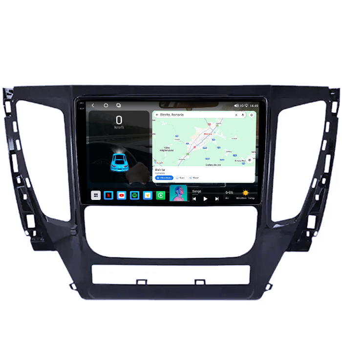 Navigatie dedicata Mitsubishi Pajero 2016-2018, 4GB RAM 64GB ROM, Octacore, Android 14, Display QLED 1K 9", Carplay&Android Auto, SIM 4G, Ventilator Activ [2]