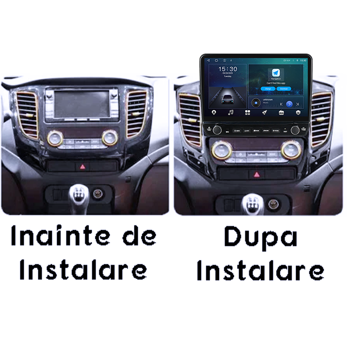 Navigatie dedicata Mitsubishi Triton 2015 Tesla cu butoane rotative model 2024, 4GB RAM 64GB ROM, Procesor Quadcore, Android 14, Display QLED 10", DSP, Carplay&Android Auto [7]
