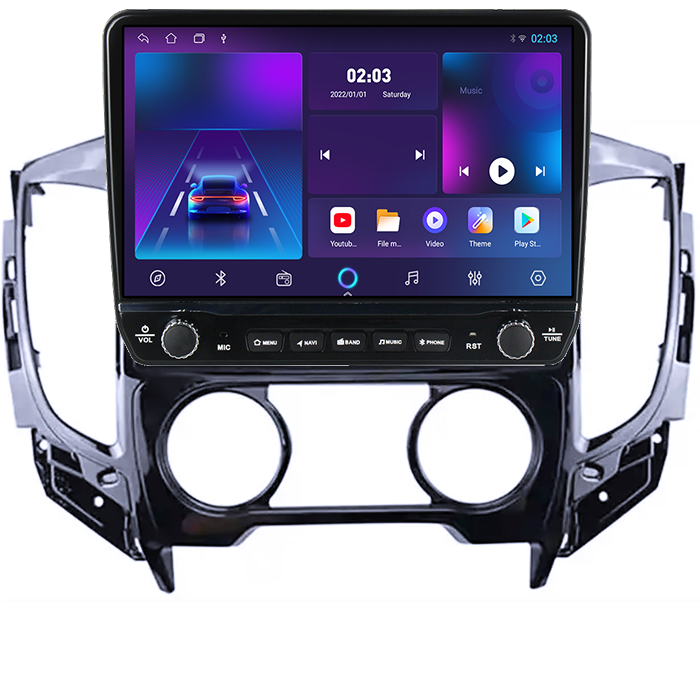 Navigatie dedicata Mitsubishi Triton 2015 Tesla cu butoane rotative model 2024, 4GB RAM 64GB ROM, Procesor Quadcore, Android 14, Display QLED 10", DSP, Carplay&Android Auto [5]
