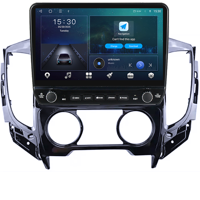 Navigatie dedicata Mitsubishi Triton 2015 Tesla cu butoane rotative model 2024, 4GB RAM 64GB ROM, Procesor Quadcore, Android 14, Display QLED 10", DSP, Carplay&Android Auto [6]