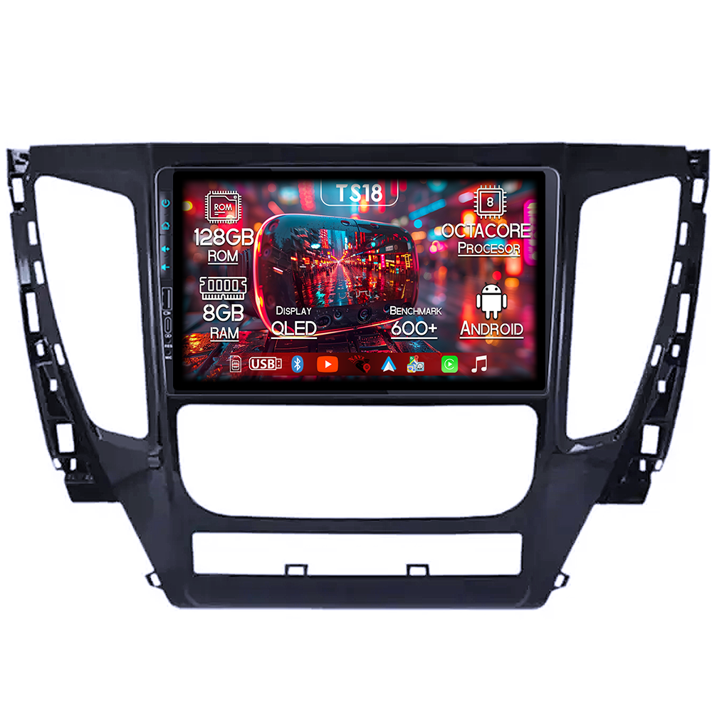 Navigatie dedicata Mitsubishi Pajero 2016-2018, USB&Butoane fizice frontale, Platforma TS18, 9 Inch, 8GB RAM 128GB ROM, Octacore, Android 14, Android Auto&Carplay [1]