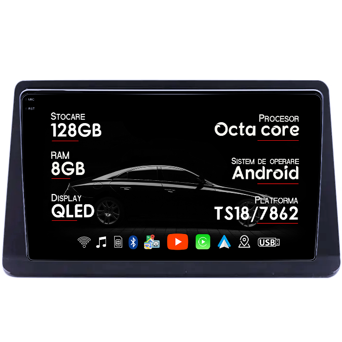 Navigatie dedicata Mitsubishi Pajero Montero V31 Cheetah, 8GB RAM 128GB ROM, Octacore, Platforma TS18, Android 14, Display QLED 9", Suporta camera 360", DSP, Carplay&Android Auto, SIM 4G, Ventilato [1]
