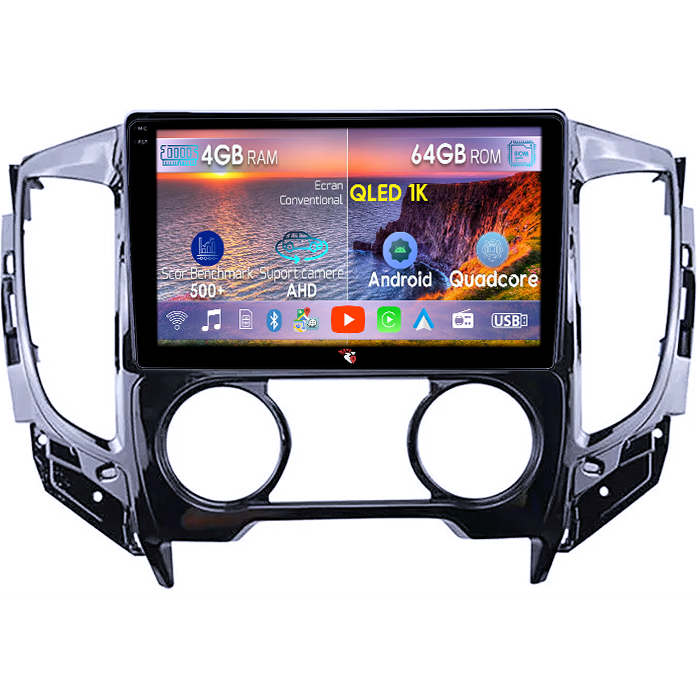 Navigatie dedicata Mitsubishi Pajero Sport 2006-2012, 4GB RAM 64GB ROM, Octacore, Android 14, Display QLED 1K 9", Carplay&Android Auto, SIM 4G, Ventilator Activ [1]