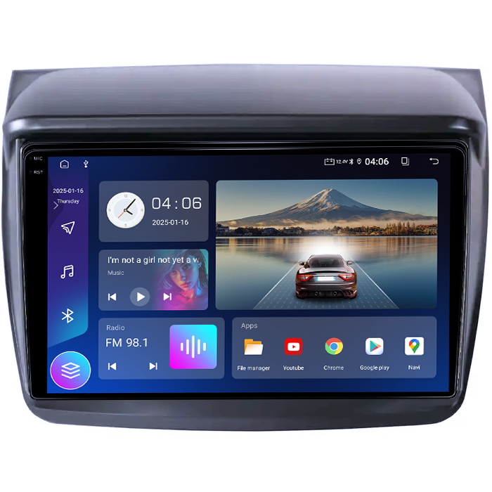 Navigatie dedicata Mitsubishi Pajero Sport 2014, 2 GB RAM 64GB ROM, Android 14, Display QLED 1K, 9", DSP, Carplay, Android Auto, Internet, Youtube,Waze,WI-FI,USB,Bluetooth [2]