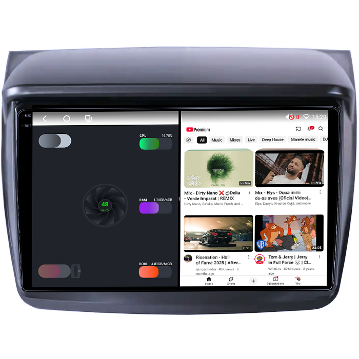 Navigatie dedicata Mitsubishi Pajero Sport 2014+, 4GB RAM 64GB ROM, Octacore, Android 14, Display QLED 1K 9", Carplay&Android Auto, SIM 4G, Ventilator Activ [3]