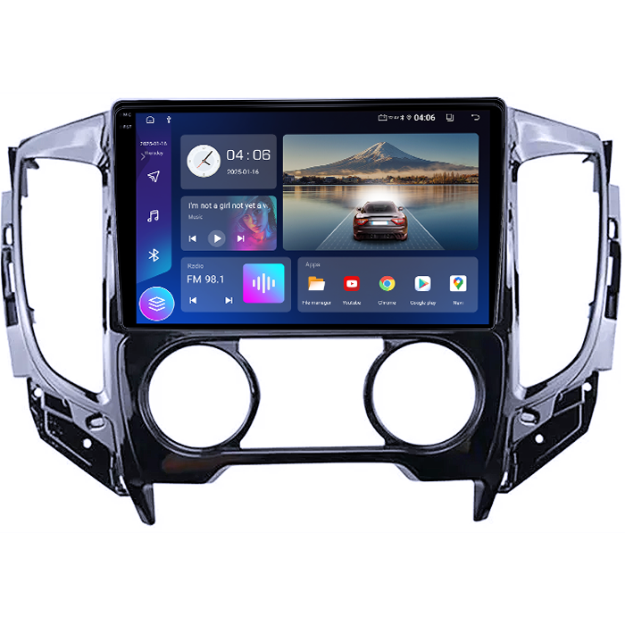 Navigatie dedicata Mitsubishi Pajero Sport, 4GB RAM 64GB ROM, Quadcore, Android 14, Display QLED 1K, 9", DSP, Carplay&Android Auto, , Suport Camere AHD [3]