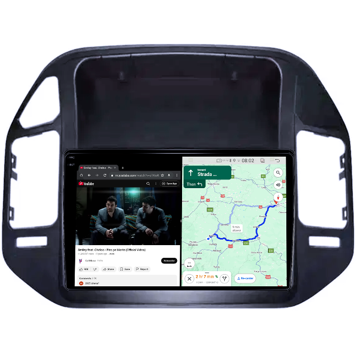 Navigatie dedicata Mitsubishi Pajero V73, 4GB RAM 64GB ROM, Quad Core, Display 9" QLED 1K, Carplay, Android 14, Bluetooth, Magazin Play, Suport Camere AHD [4]