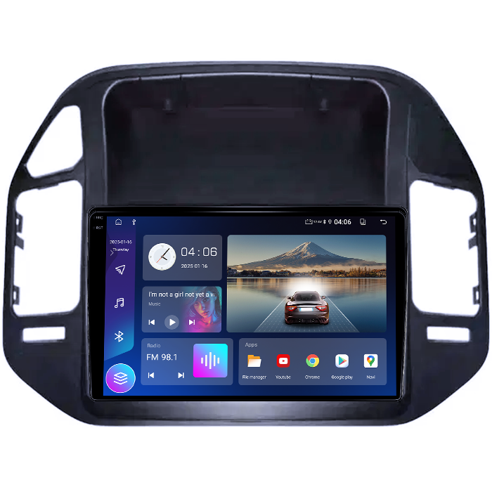 Navigatie dedicata Mitsubishi Pajero V73, 4GB RAM 64GB ROM, Quad Core, Display 9" QLED 1K, Carplay, Android 14, Bluetooth, Magazin Play, Suport Camere AHD [2]