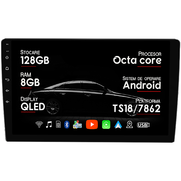Navigatie dedicata Nissan Pathfinder R50 1995-2005, 8GB RAM 128GB ROM, Octacore, Platforma TS18, Android 14, Display QLED 9”, Suporta camera 360º, DSP, Carplay&Android Auto, SIM 4G, Ventilator Act [1]