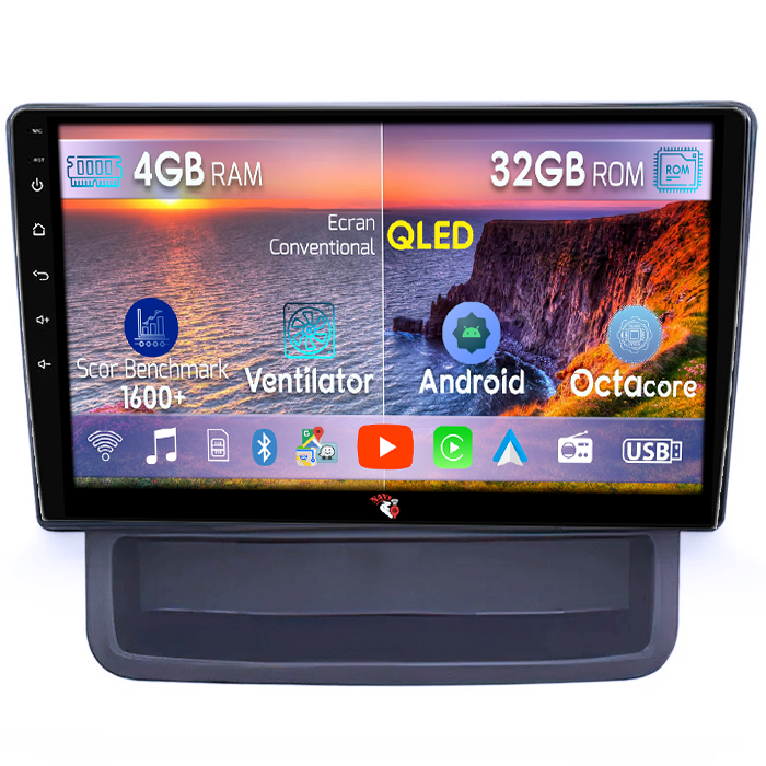 Navigatie dedicata Nissan Primastar 2001-2014, 4GB RAM 32GB ROM, Octacore, Android 14, Display QLED 9", DSP, Carplay&Android Auto, SIM 4G, Bluetooth, Ventilator Activ [1]