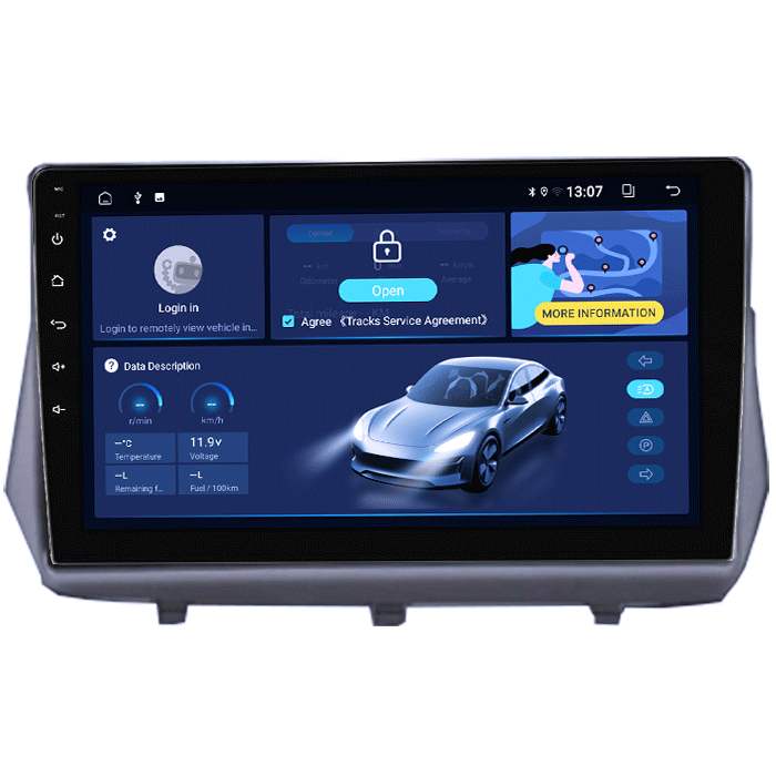 Navigatie dedicata Mitsubishi Savrin 2004-2012, 4GB RAM 64GB ROM, Quadcore, Android 14, Display QLED  9", DSP, Carplay&Android Auto, Suport camere AHD [2]