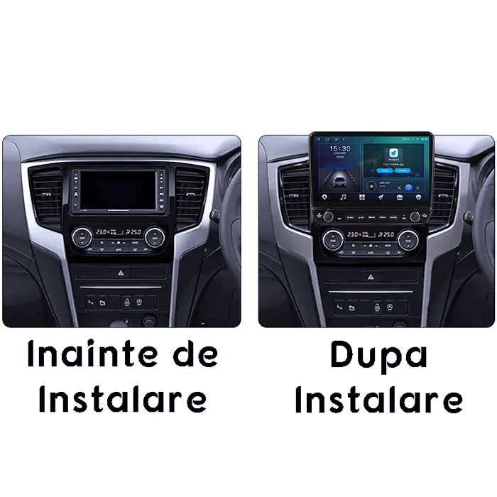 Navigatie dedicata Mitsubishi Triton 2019 Tesla cu butoane rotative model 2024, 4GB RAM 64GB ROM, Procesor Quadcore, Android 14, Display QLED 10", DSP, Carplay&Android Auto [7]