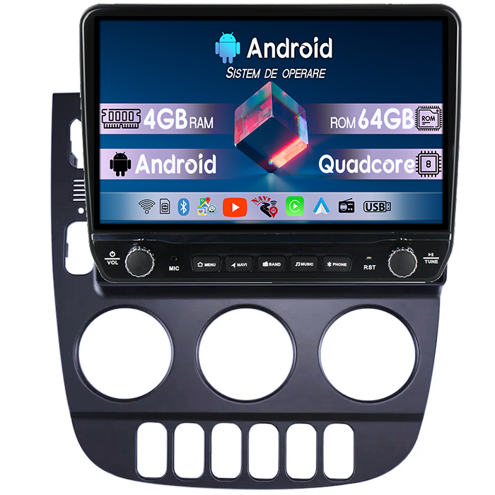 Navigatie dedicata ML 350 (W163) 2001-2005(AB) Tesla cu butoane rotative model 2024, 4GB RAM 64GB ROM, Procesor Quadcore, Android 14, Display QLED 10", DSP, Carplay&Android Auto [1]