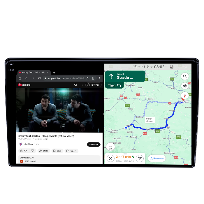 Navigatie dedicata Zafira B, Vectra C, Astra H, Meriva, Corsa D, Antara, 12GB RAM 256GB ROM, Android 14, Rezolutie 2K, Display QLED, 9", DSP, Carplay, Android Auto, Internet, Youtube, Waze, Wi Fi, USB [4]